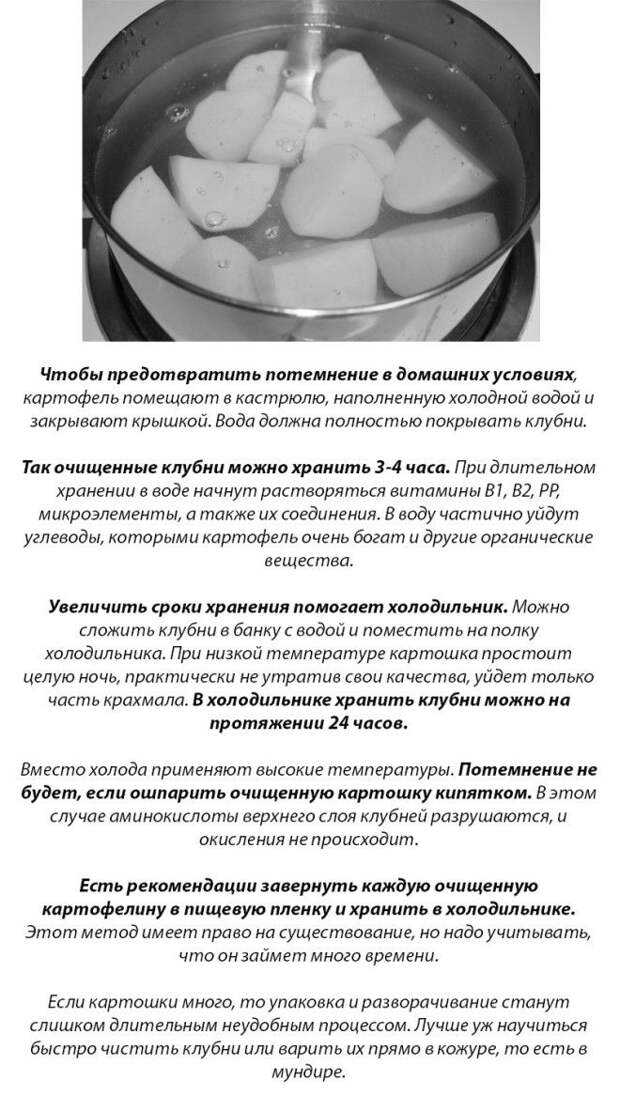 Использование кислот для предотвращения потемнения